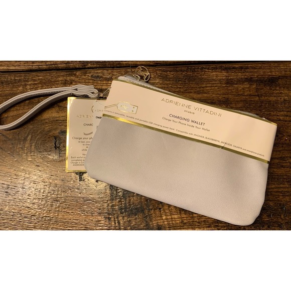 Adrienne Vittadini Handbags - New Adrienne Vittadini Apple Others Phone Charging Wallet Wristlet Gray